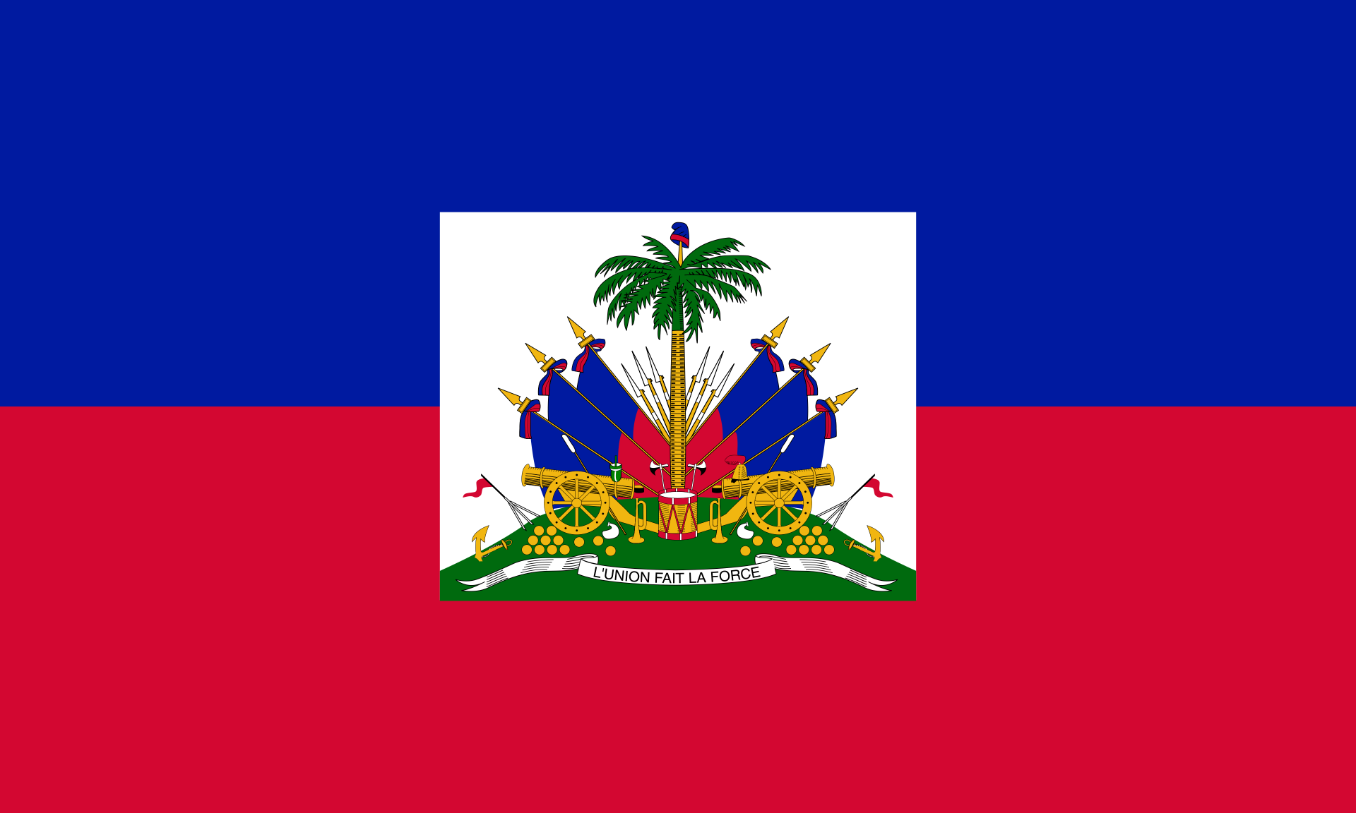 Haitian flag: L'Union Fait la Force
